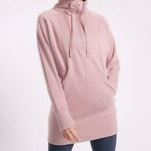 Athleta Cozy Karma 1/4 Zip Sweatshirt Dress